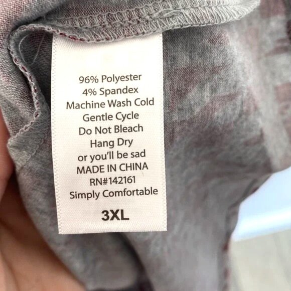 LuLaRoe Julia Sheath Pencil Dress 3XL Bodycon Geometric Burgandy/Red Gray NWT - Picture 3 of 4